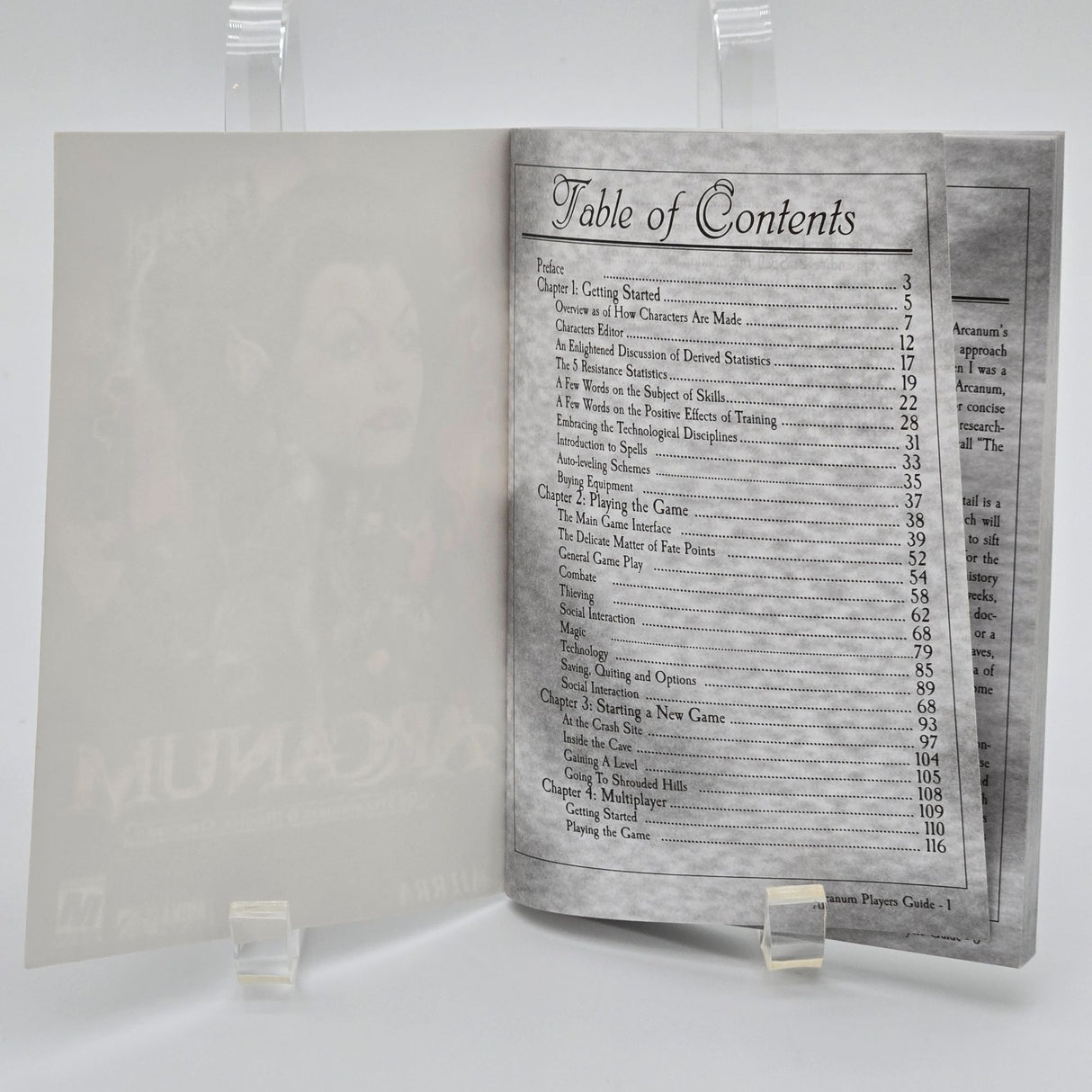 Arcanum Of Steamworks & Magick Obscura PC Game Manual Sierra Troika Games 2001 Vintage Collectible