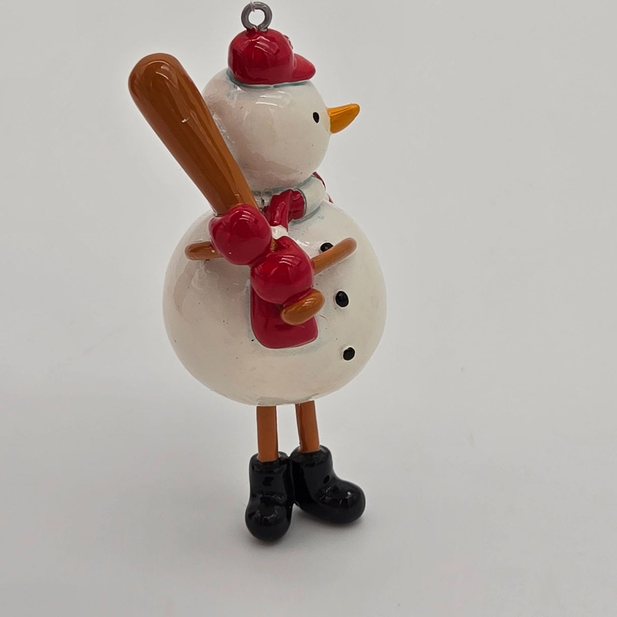 Skribbles Baseball Snowman Sports Christmas Ornament Red & White Hanging Decoration
