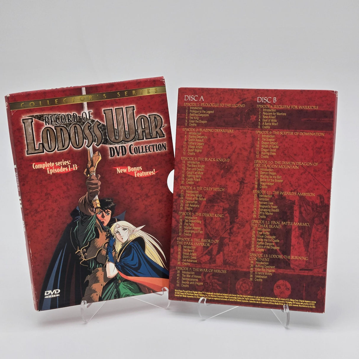 Record Of Lodoss War Collectors Series DVD Collection Episodes 1-13 With Bonus Features