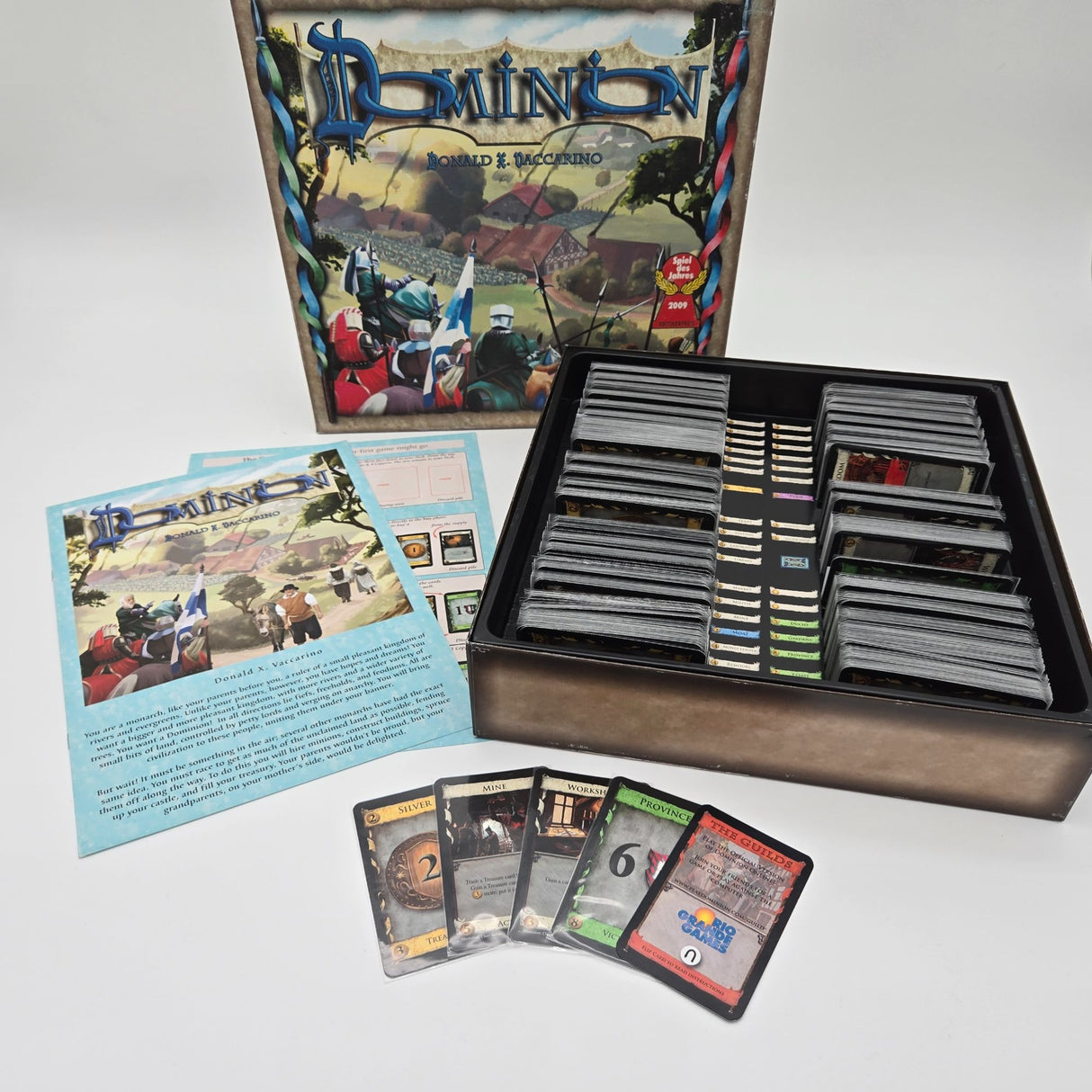 Dominion Strategy Card Game By Rio Grande Games Complete Set With Rulebook & 500 Cards Award-Winning 2009 Edition