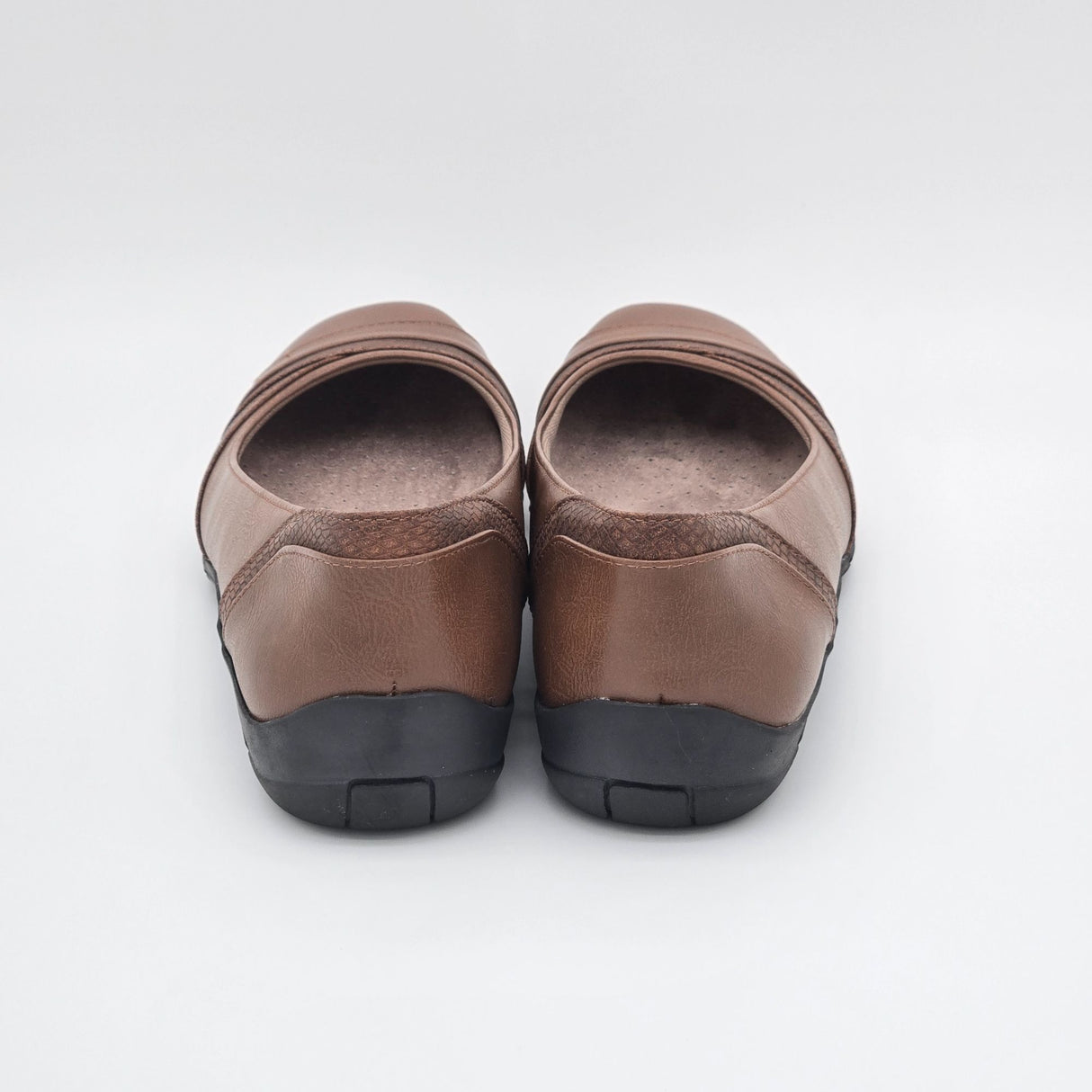 LifeStride Womens Dig Brown Ballet Flats Soft System Comfort Shoes Size 9.5M