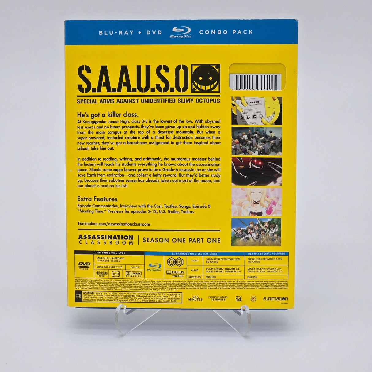 Assassination Classroom Season One Part One Blu-Ray/DVD Combo Pack