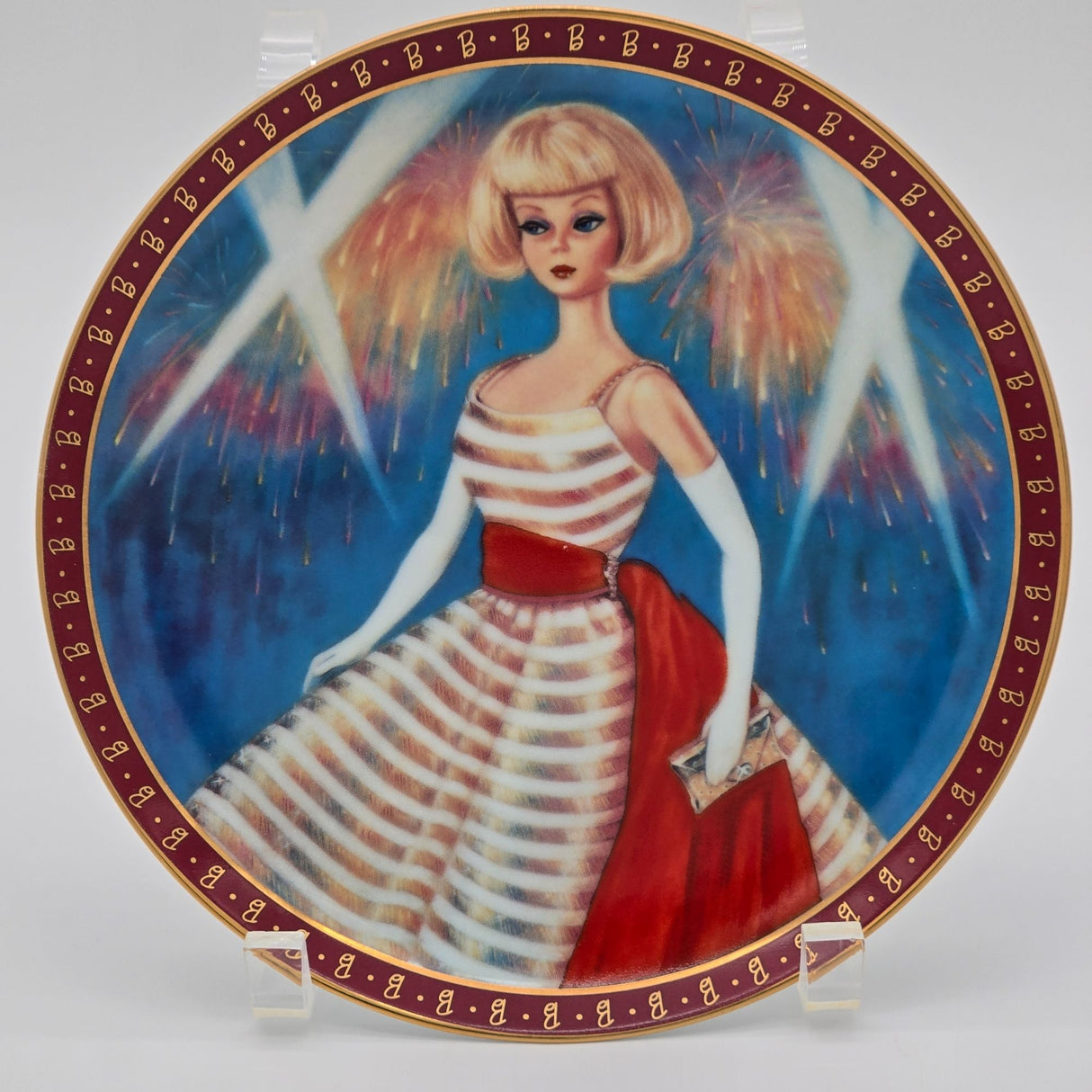 The 1965 Barbie Holiday Dance Collector Plate By Susie Morton Limited Edition High Fashion Barbie