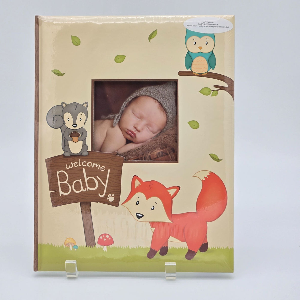 Welcome Baby Memory Book With Woodland Animals 8.5" X 11" Brother Sister Design Studio