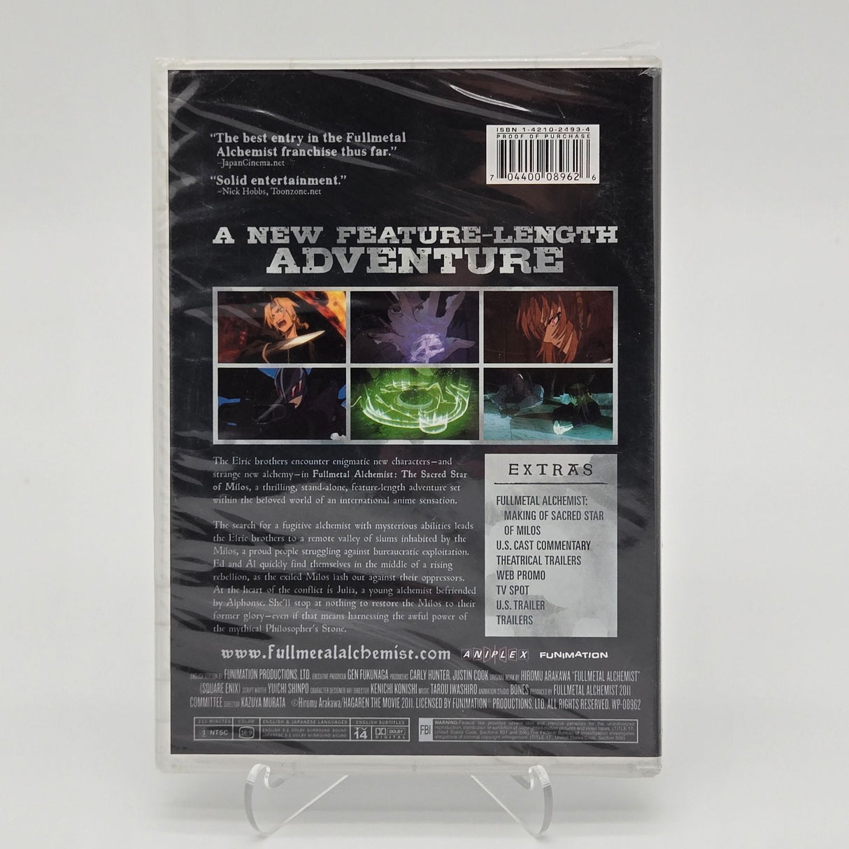 Fullmetal Alchemist "The Sacred Star Of Milos" DVD New Sealed Anime Movie Funimation English Dub Region 1