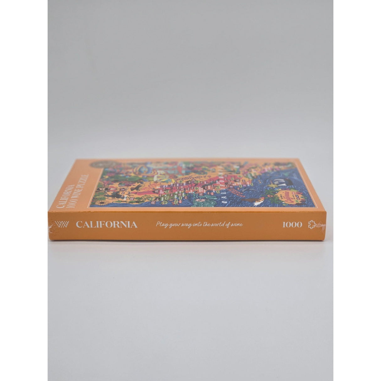 California 1000-Piece Wine Puzzle By Water & Wines - Illustrated Map Design - Fun & Educational