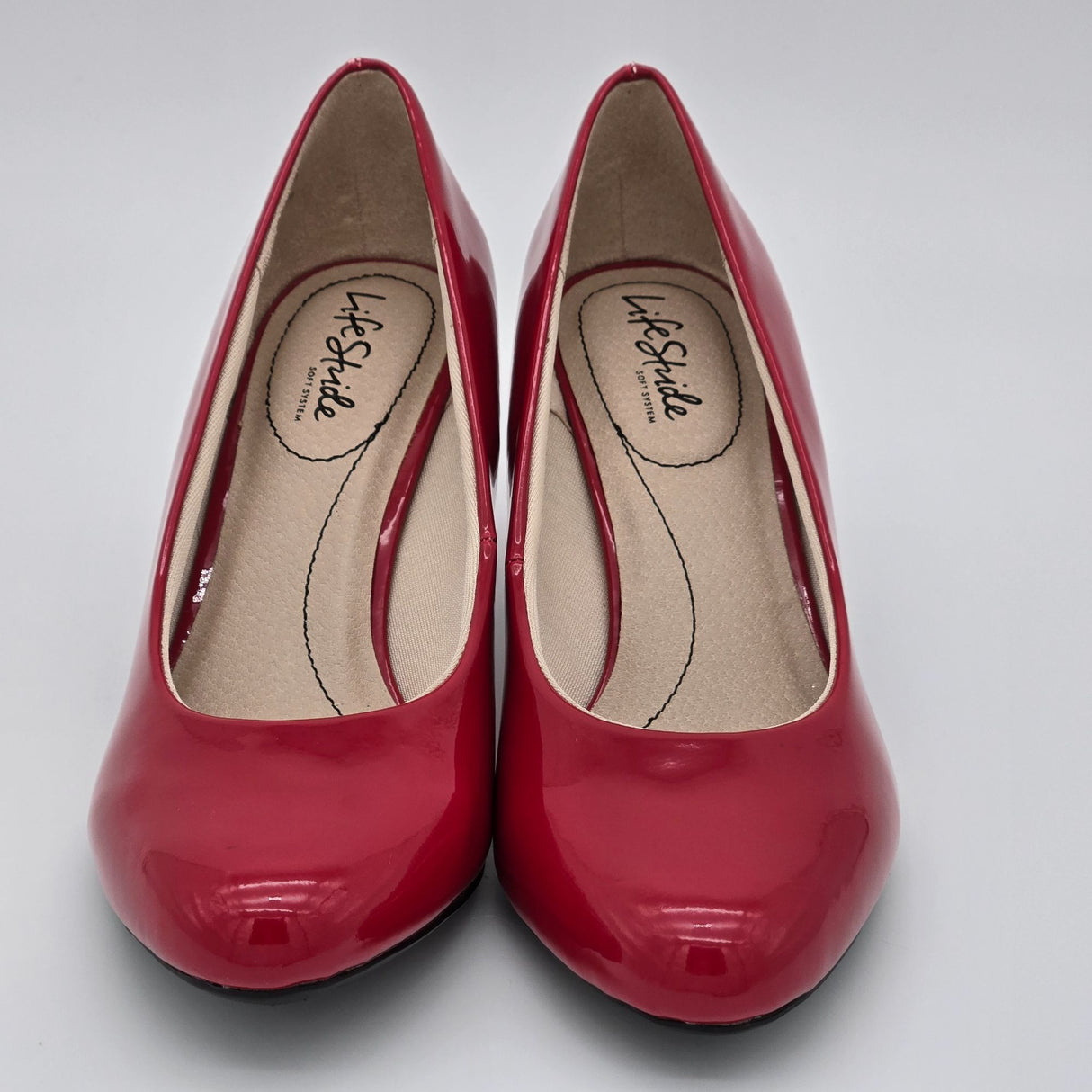 LifeStride Red Patent Leather Womens 2.5" Heel Pumps Size 9.5M