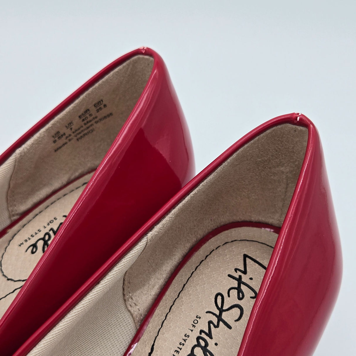 LifeStride Red Patent Leather Womens 2.5" Heel Pumps Size 9.5M