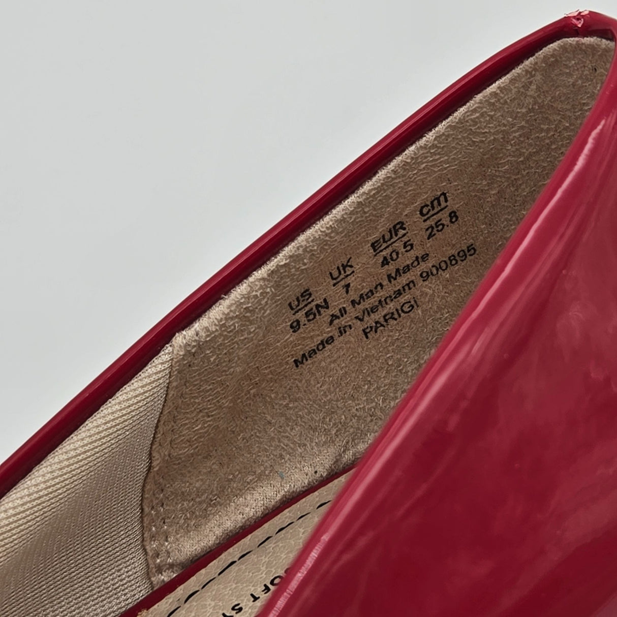 LifeStride Red Patent Leather Womens 2.5" Heel Pumps Size 9.5M