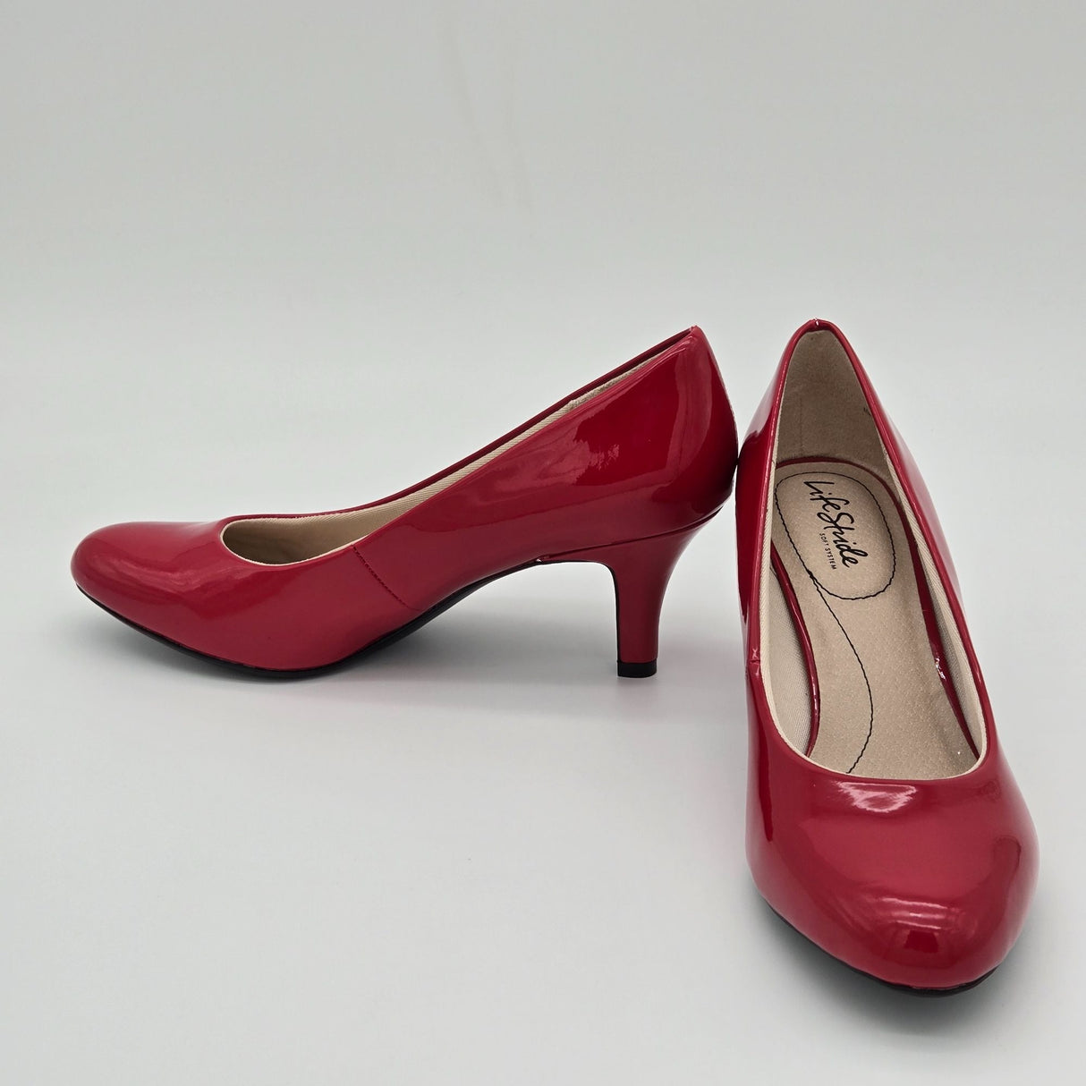 LifeStride Red Patent Leather Womens 2.5" Heel Pumps Size 9.5M