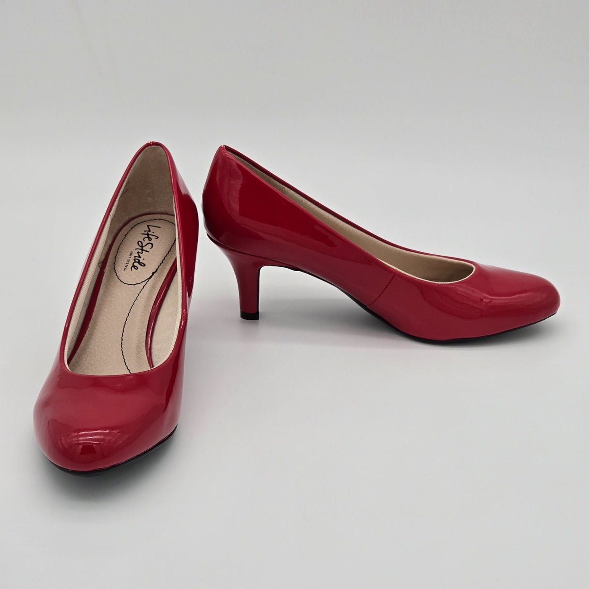 LifeStride Red Patent Leather Womens 2.5" Heel Pumps Size 9.5M
