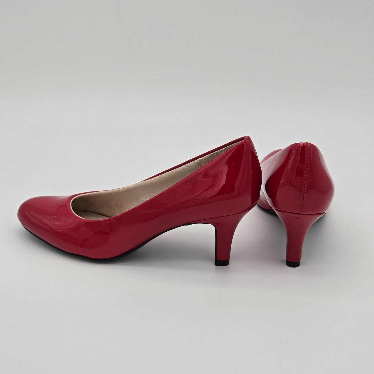 LifeStride Red Patent Leather Womens 2.5" Heel Pumps Size 9.5M