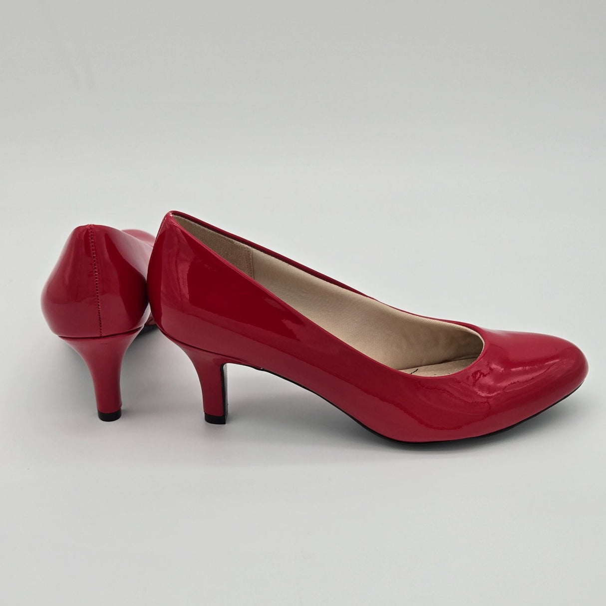 LifeStride Red Patent Leather Womens 2.5" Heel Pumps Size 9.5M