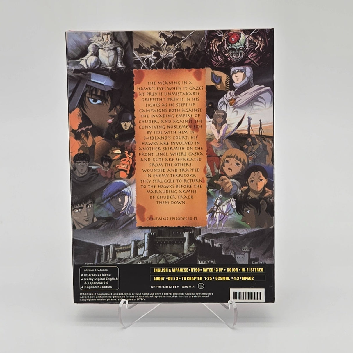 Berserk Anime DVD Box Set Episodes 1-25 Limited Edition Red Artwork English & Japanese Audio Subtitles