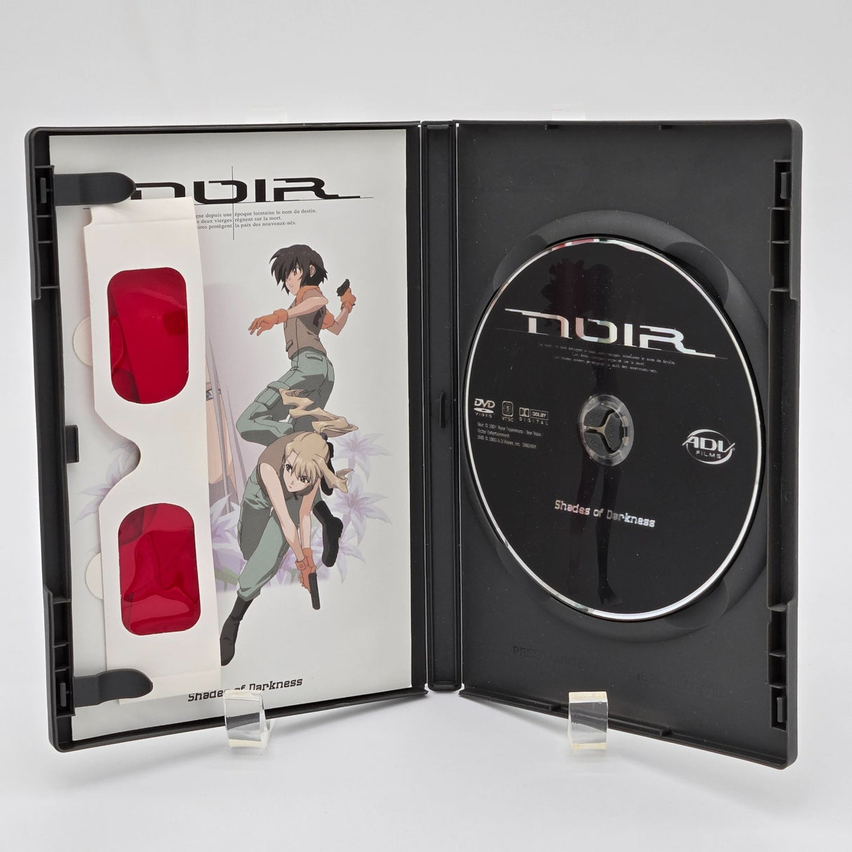 Noir Shades Of Darkness DVD Vol 1 Anime Series ADV Films Includes 5 Episodes & 3D Glasses