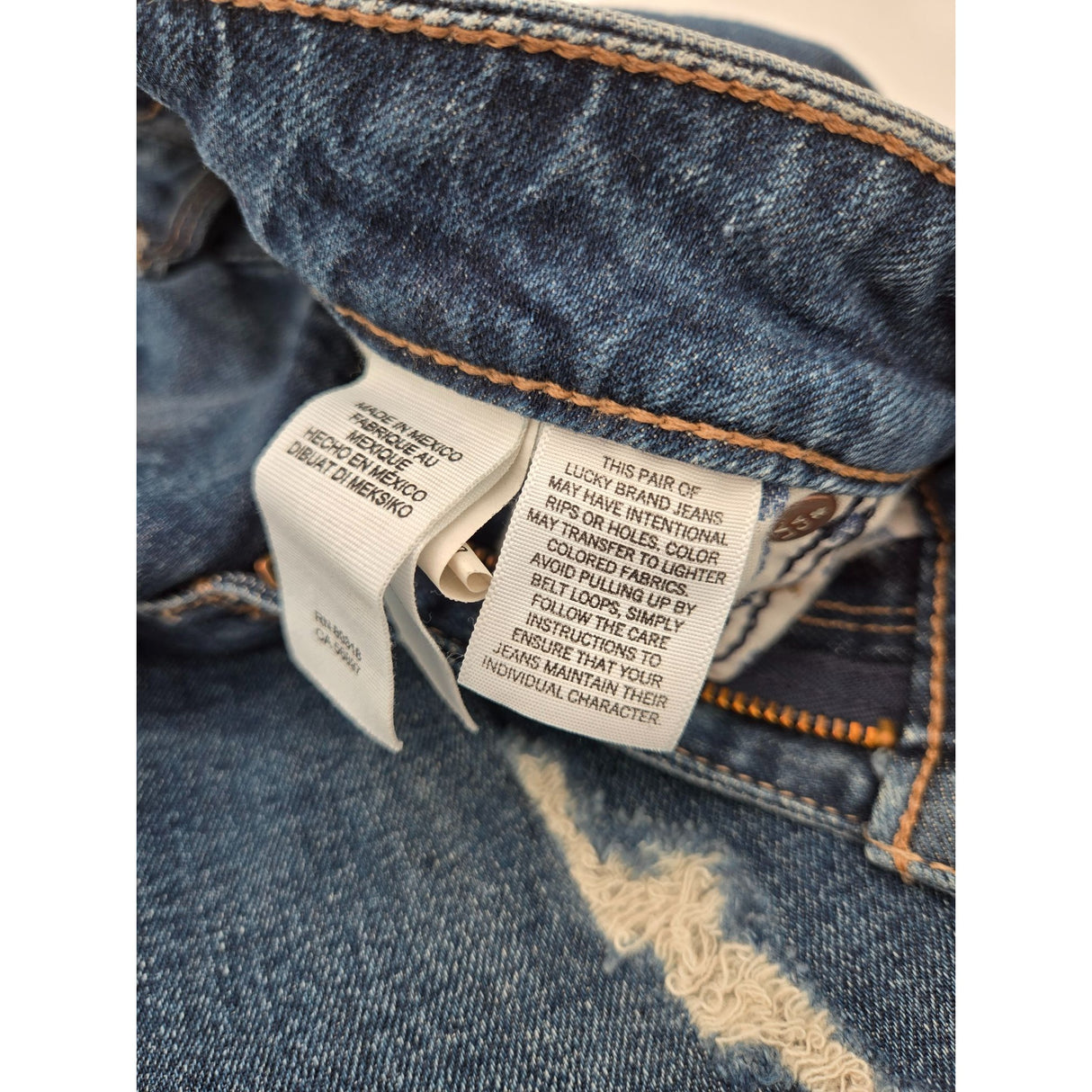 Lucky Brand Lolita Skinny Womens Distressed Jeans Size 4/27 Medium Wash Denim Stretch