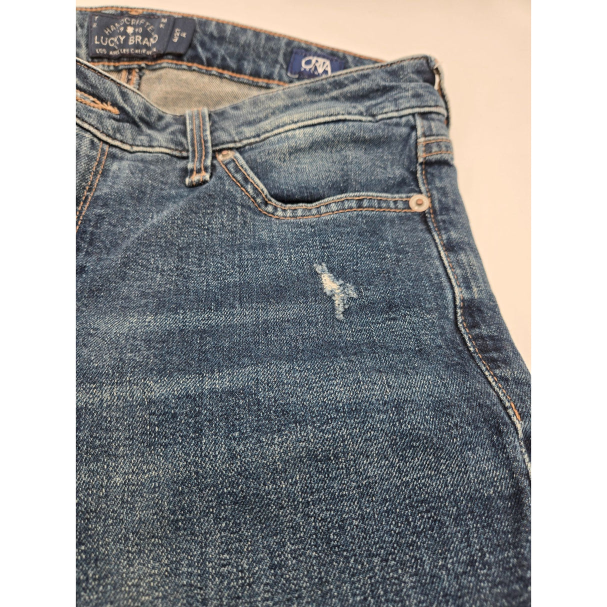 Lucky Brand Lolita Skinny Womens Distressed Jeans Size 4/27 Medium Wash Denim Stretch