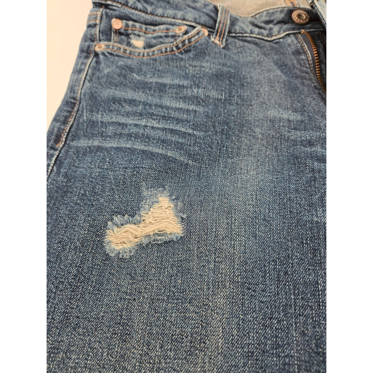 Lucky Brand Lolita Skinny Womens Distressed Jeans Size 4/27 Medium Wash Denim Stretch