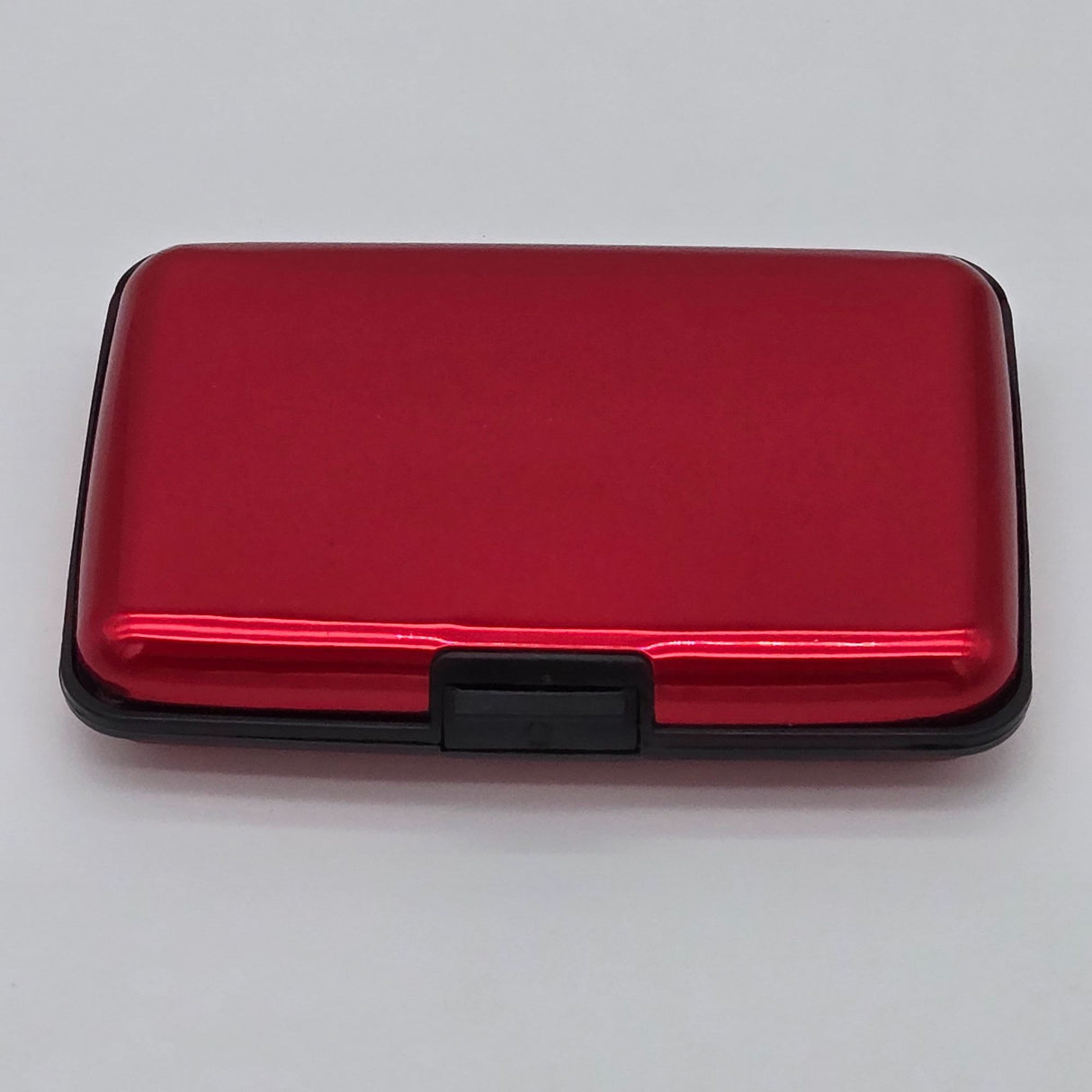 Red RFID Blocking Cardholder Wallet With Accordion Slots & Snap Closure