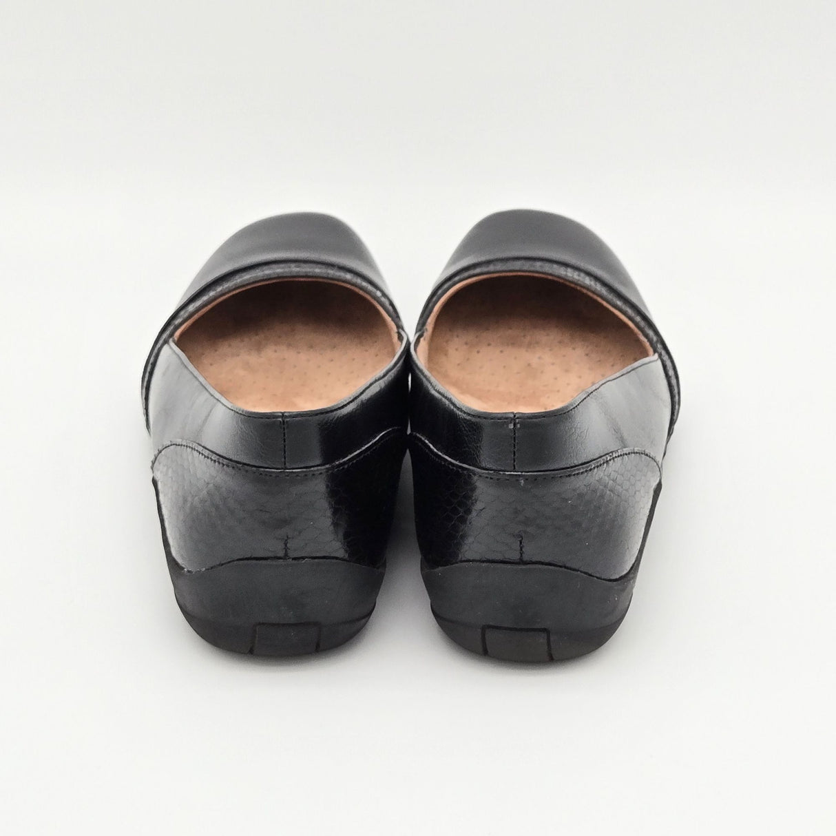 LifeStride Womens Dig Black Ballet Flats Soft System Comfort Shoes Size 9.5N