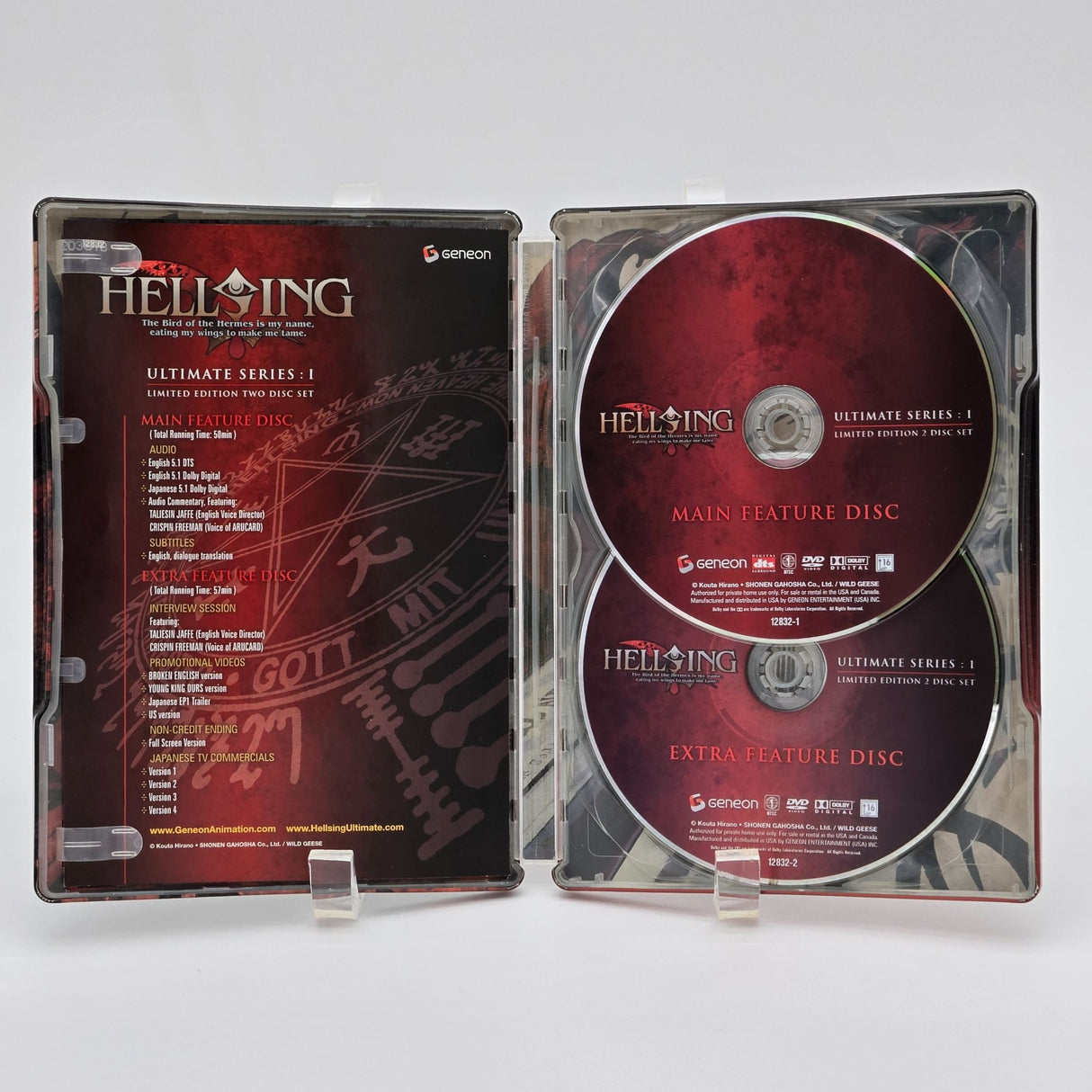 Hellsing Ultimate Series I Limited Edition DVD 2-Disc Set Anime Collectors Tin Case
