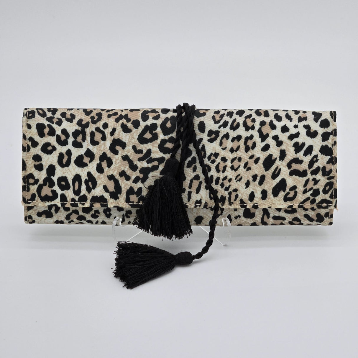 Leopard Print Jewelry Travel Organizer With Tassels By Chicos