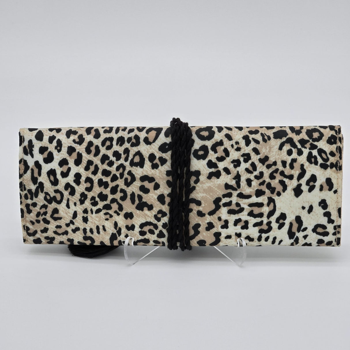 Leopard Print Jewelry Travel Organizer With Tassels By Chicos