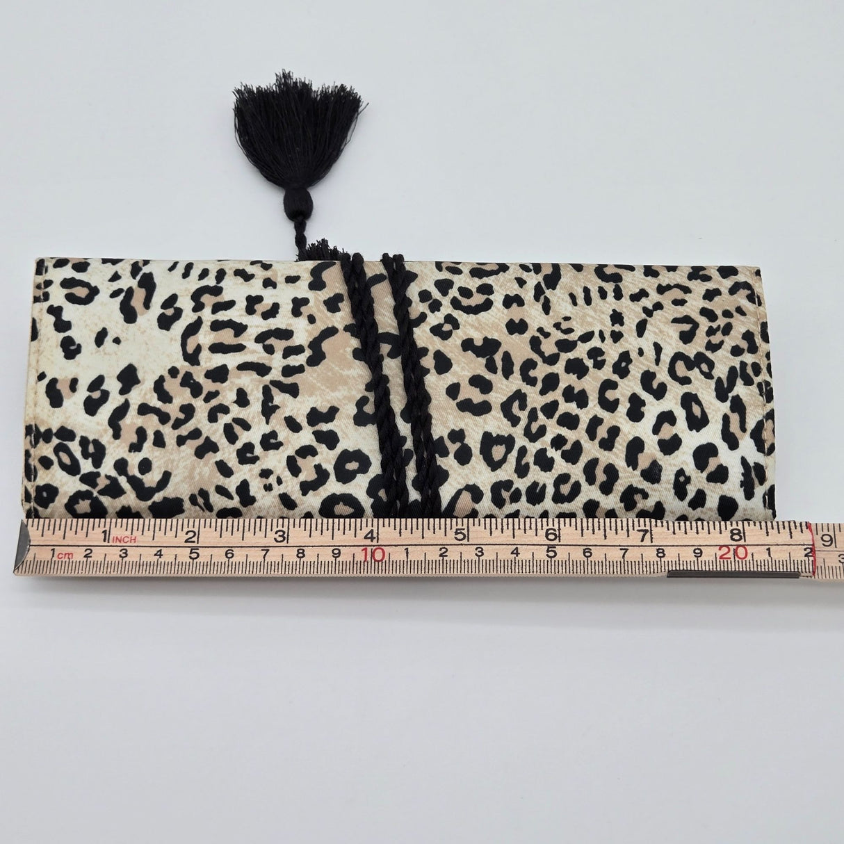 Leopard Print Jewelry Travel Organizer With Tassels By Chicos