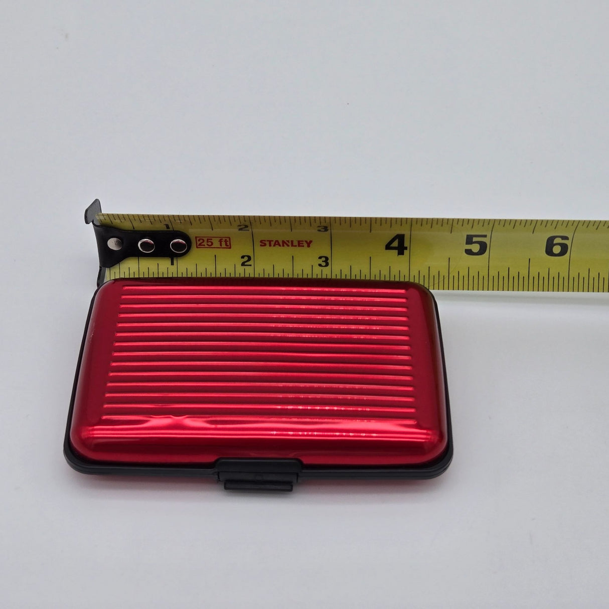 Red RFID Blocking Cardholder Wallet With Accordion Slots & Snap Closure