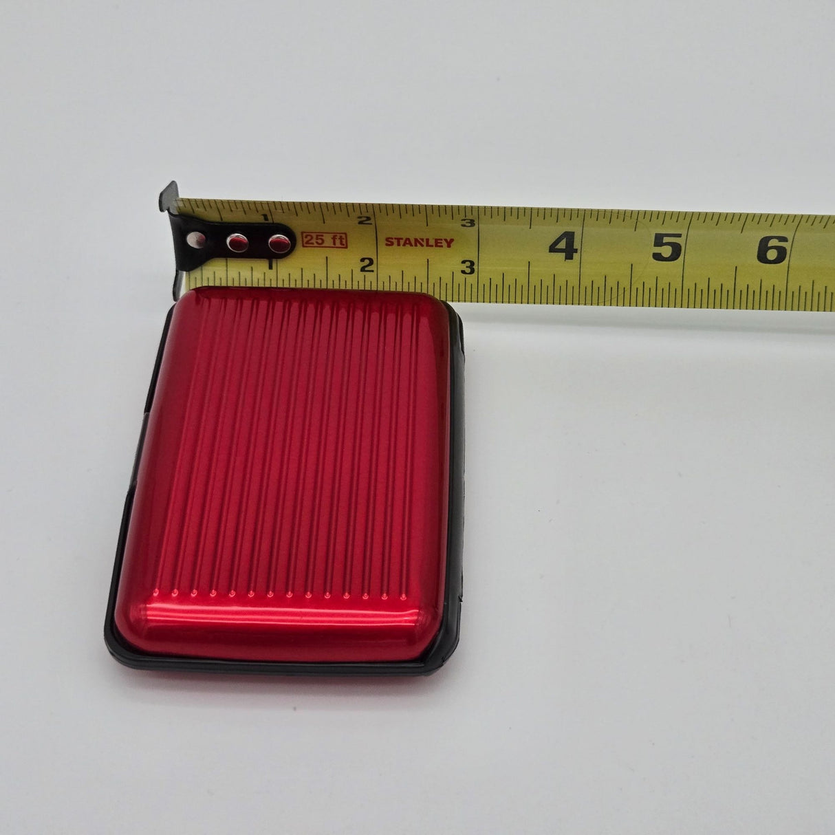 Red RFID Blocking Cardholder Wallet With Accordion Slots & Snap Closure
