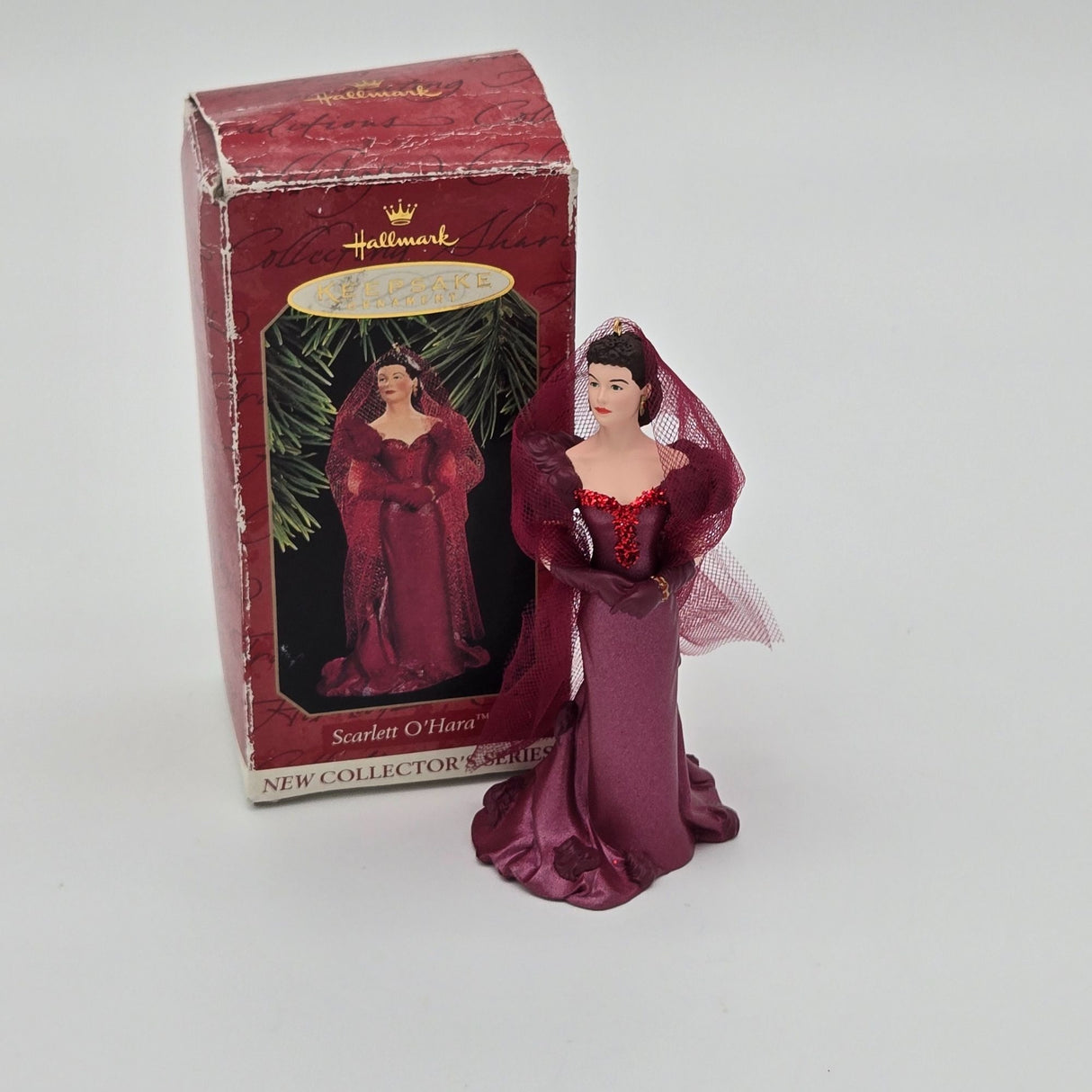 Hallmark Keepsake Scarlett OHara Ornament 1995 Collectors Series Red Dress Christmas Decor