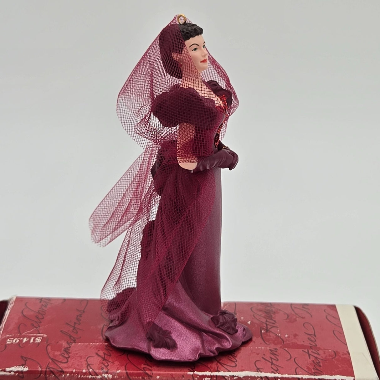 Hallmark Keepsake Scarlett OHara Ornament 1995 Collectors Series Red Dress Christmas Decor