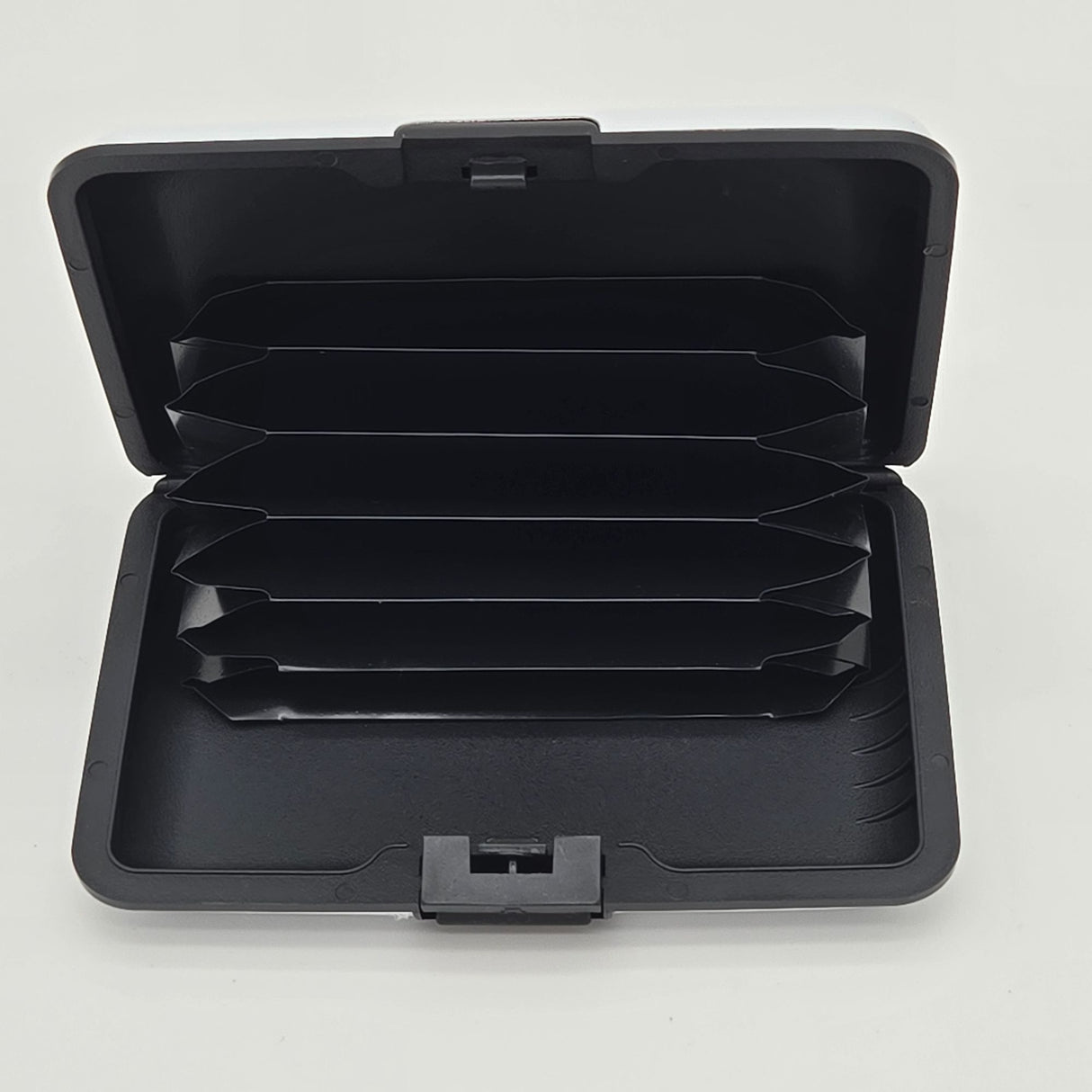 Silver RFID Blocking Cardholder Wallet With Accordion Slots & Snap Closure