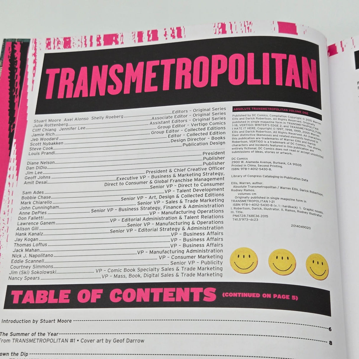 Absolute Transmetropolitan Vol. 1 Hardcover Slipcase Edition By Warren Ellis & Darick Robertson