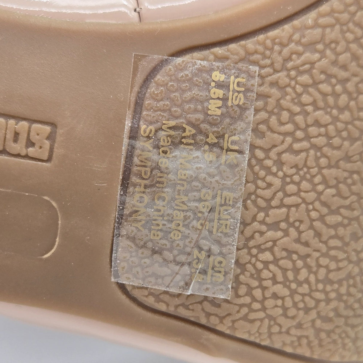 Fergalicious By Fergie Nude Patent Leather High Heels With Floral Print Lining Size 6.5 Womens Shoes