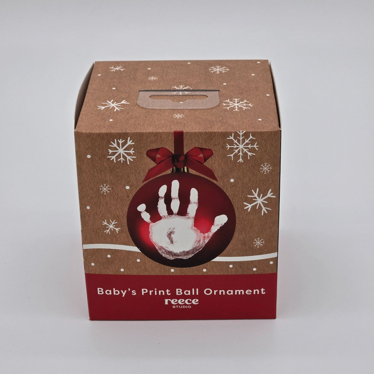 Baby's First Christmas Red Print Ball Ornament By Reece Studio Includes Paint & Marker