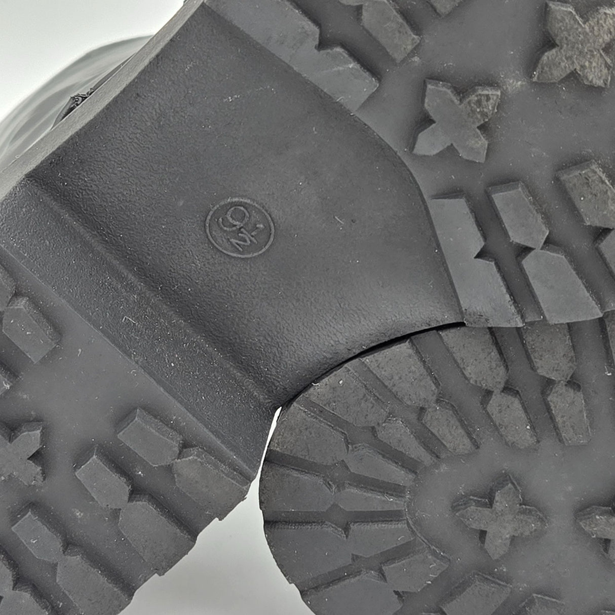 Stomrie R2 Black Chunky Lace-Up Combat Boots With Side Zipper Closure Size 9.5M