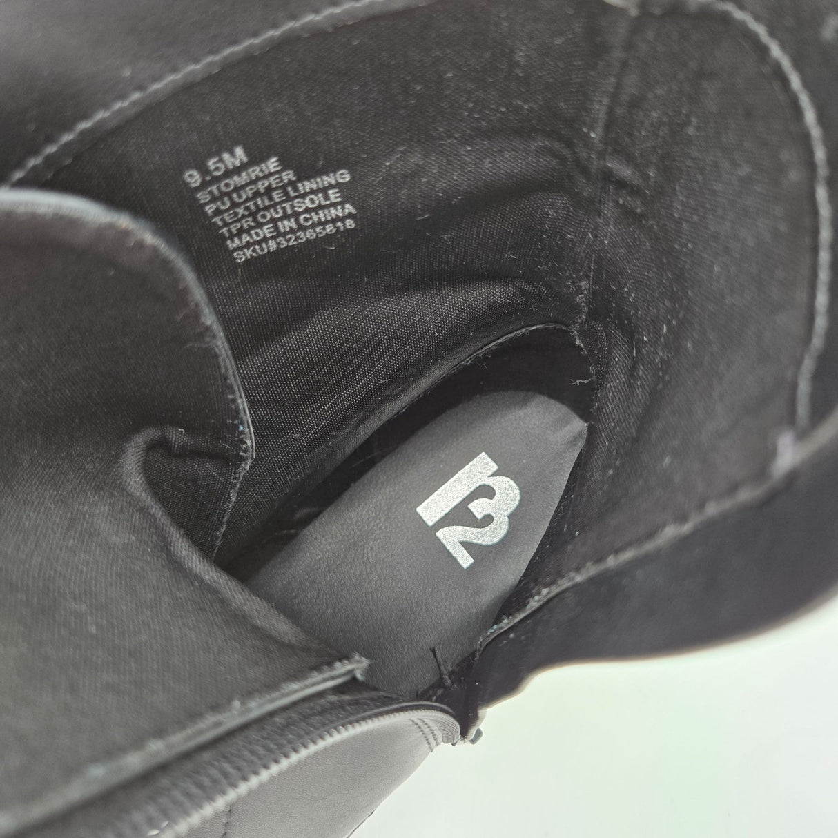 Stomrie R2 Black Chunky Lace-Up Combat Boots With Side Zipper Closure Size 9.5M