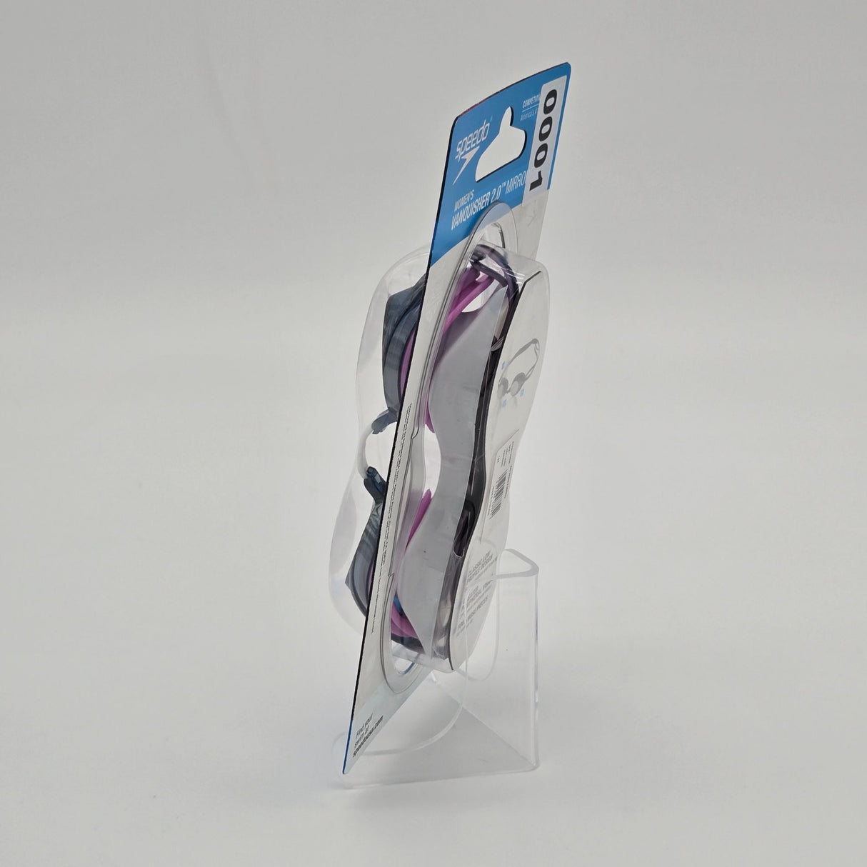 Speedo Women's Vanquisher 2.0 Mirrored Goggles Low Profile UV Protection Competitive Swimwear Purple & Black