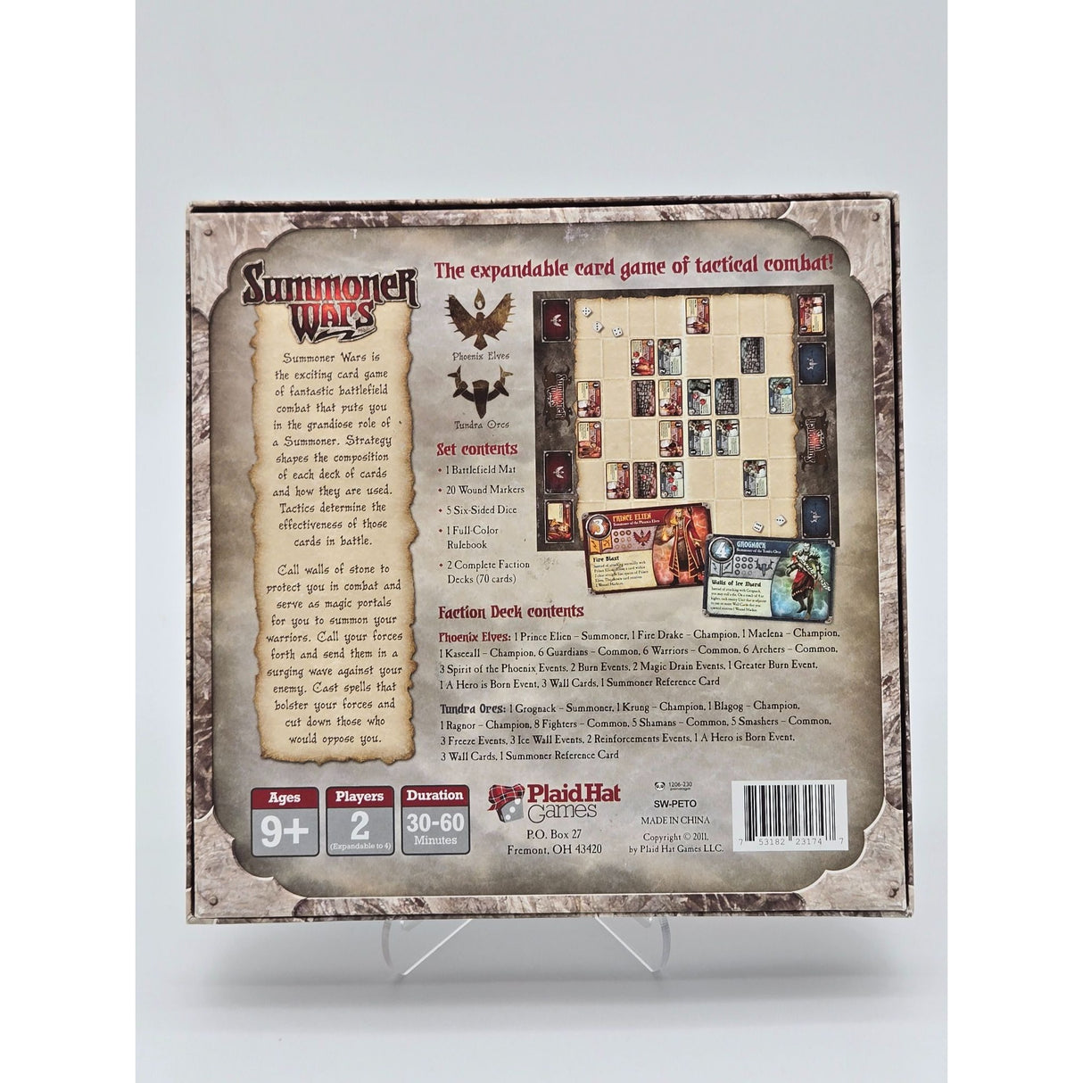 Summoner Wars Phoenix Elves Vs Tundra Orcs Expandable Card Game By Plaid Hat Games Ages 9+