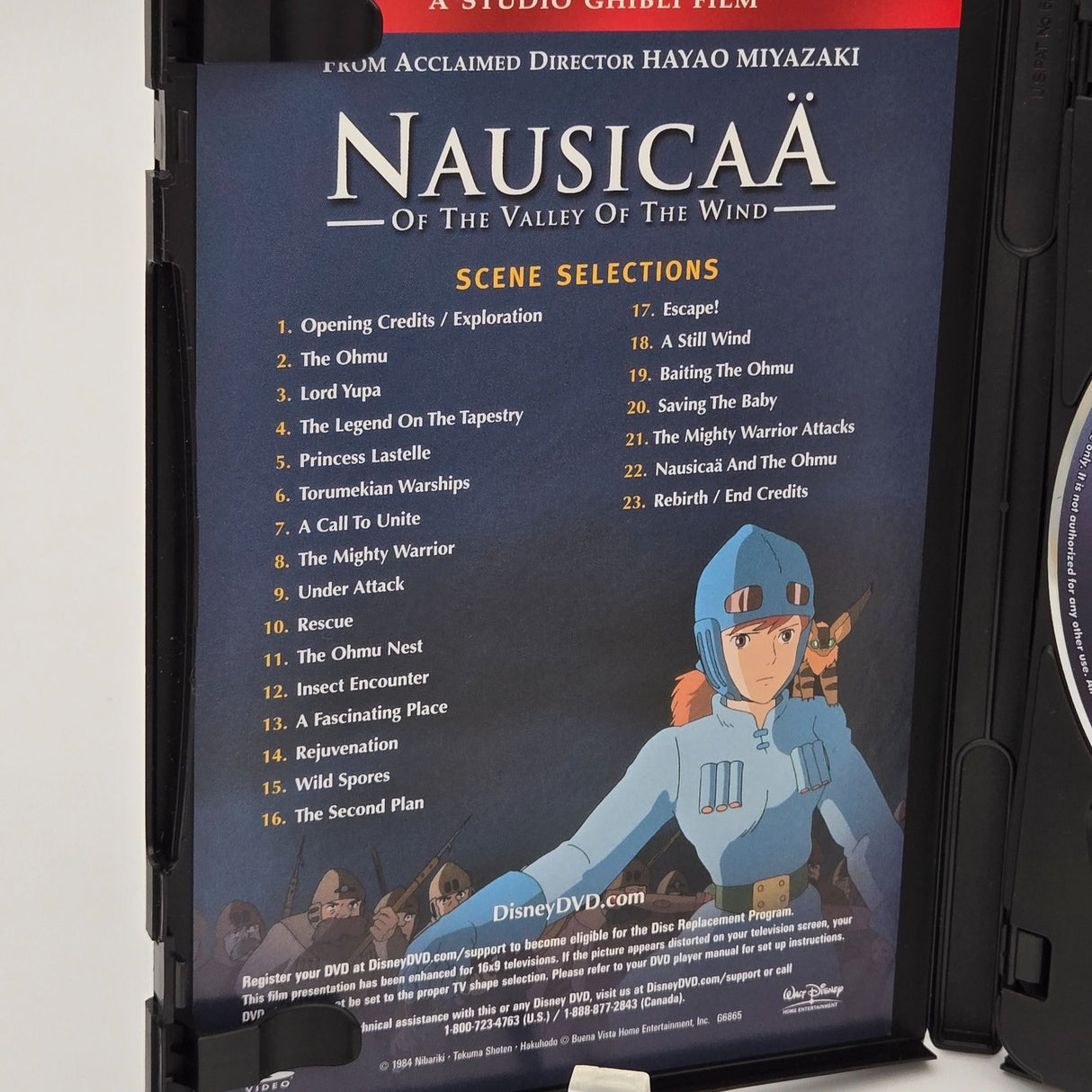 Nausicaä Of The Valley Of The Wind DVD Miyazakis Epic Masterpiece Walt Disney Studio Ghibli