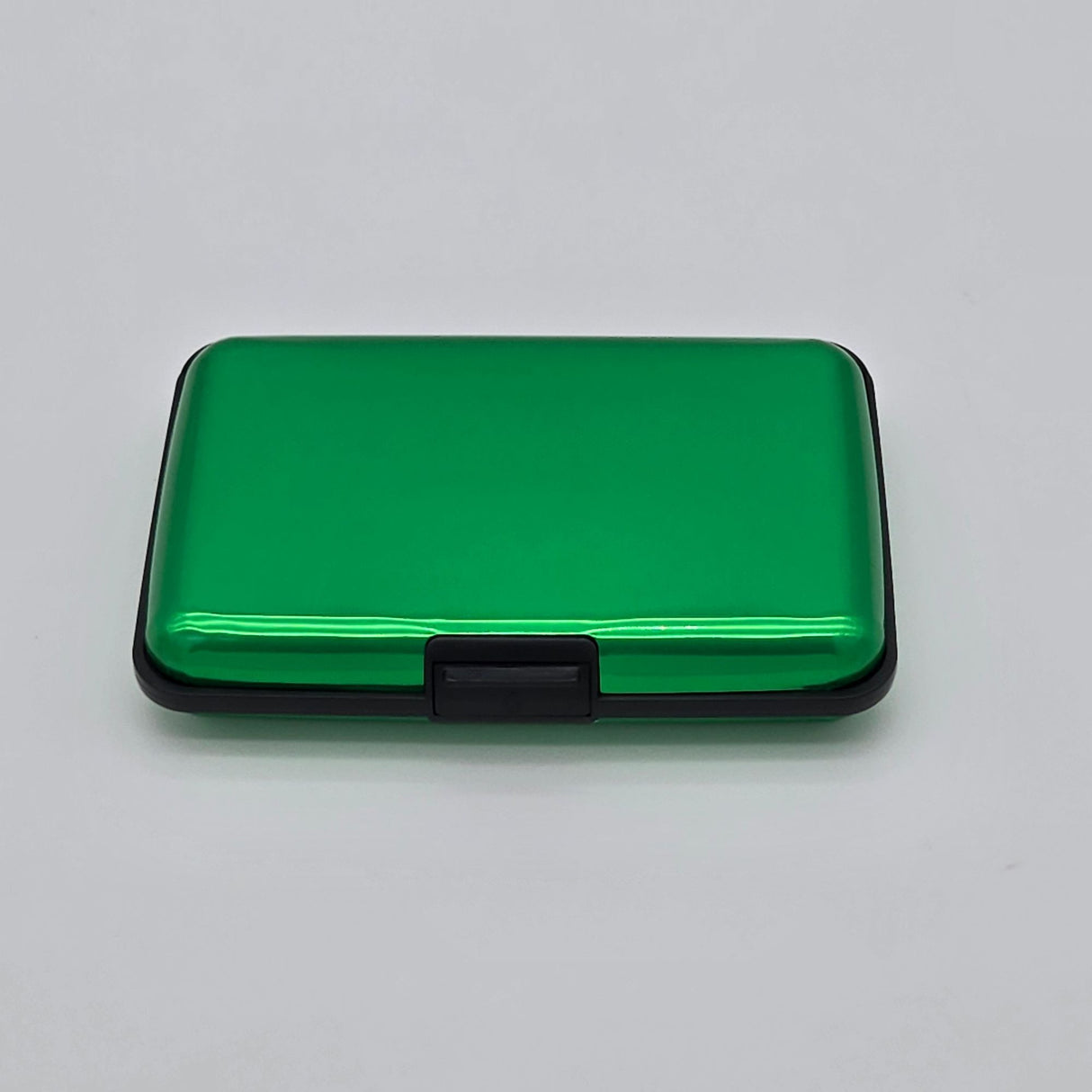 Green RFID Blocking Cardholder Wallet With Accordion Slots & Snap Closure