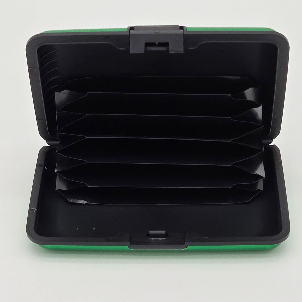 Green RFID Blocking Cardholder Wallet With Accordion Slots & Snap Closure