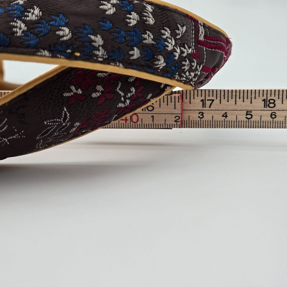 Handmade Mandarin Motif Silk Embroidery Tote Bag With Knot Closure & Inner Pocket