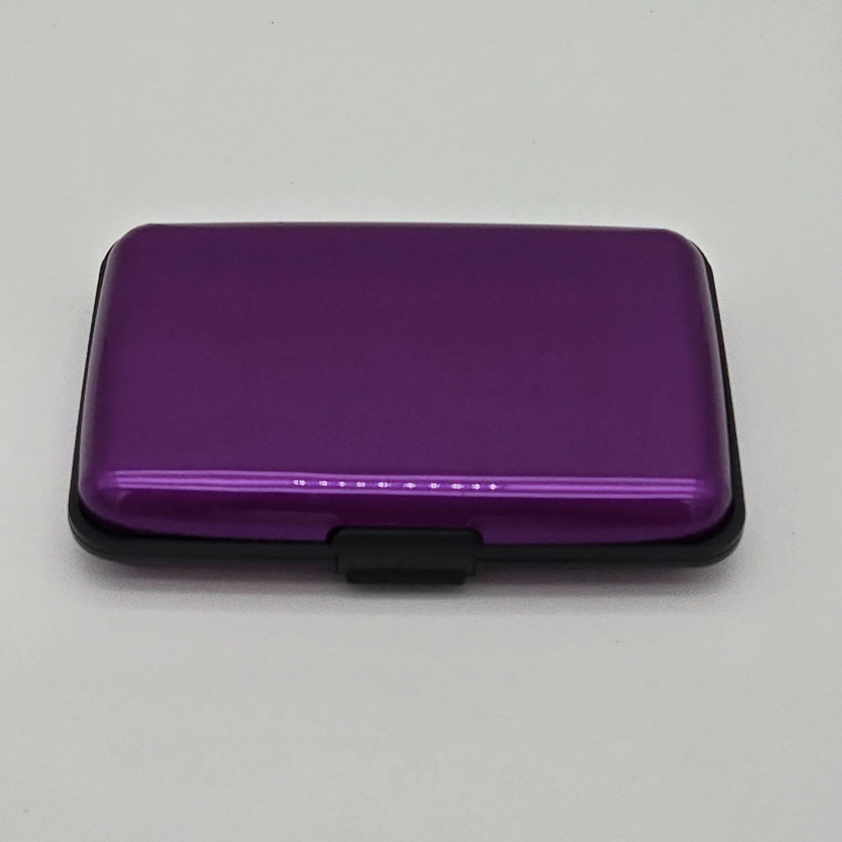 Purple RFID Blocking Cardholder Wallet With Accordion Slots & Snap Closure