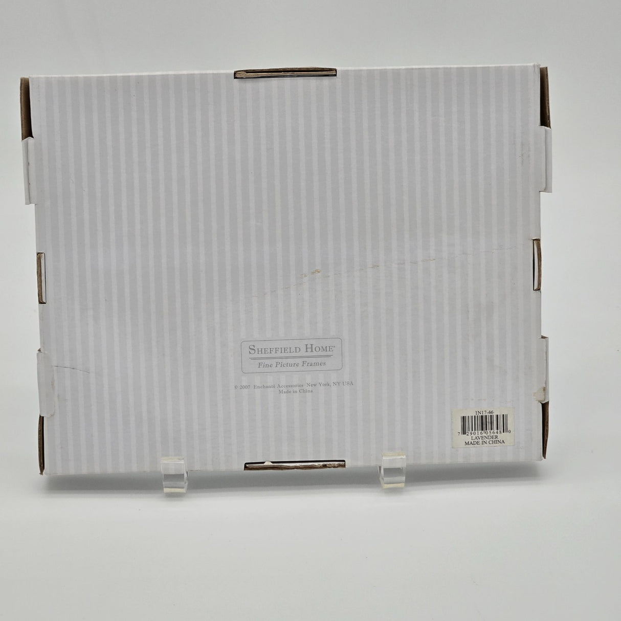 Sheffield Home 6x4 White Striped Photo Frame Horizontal Tabletop Design