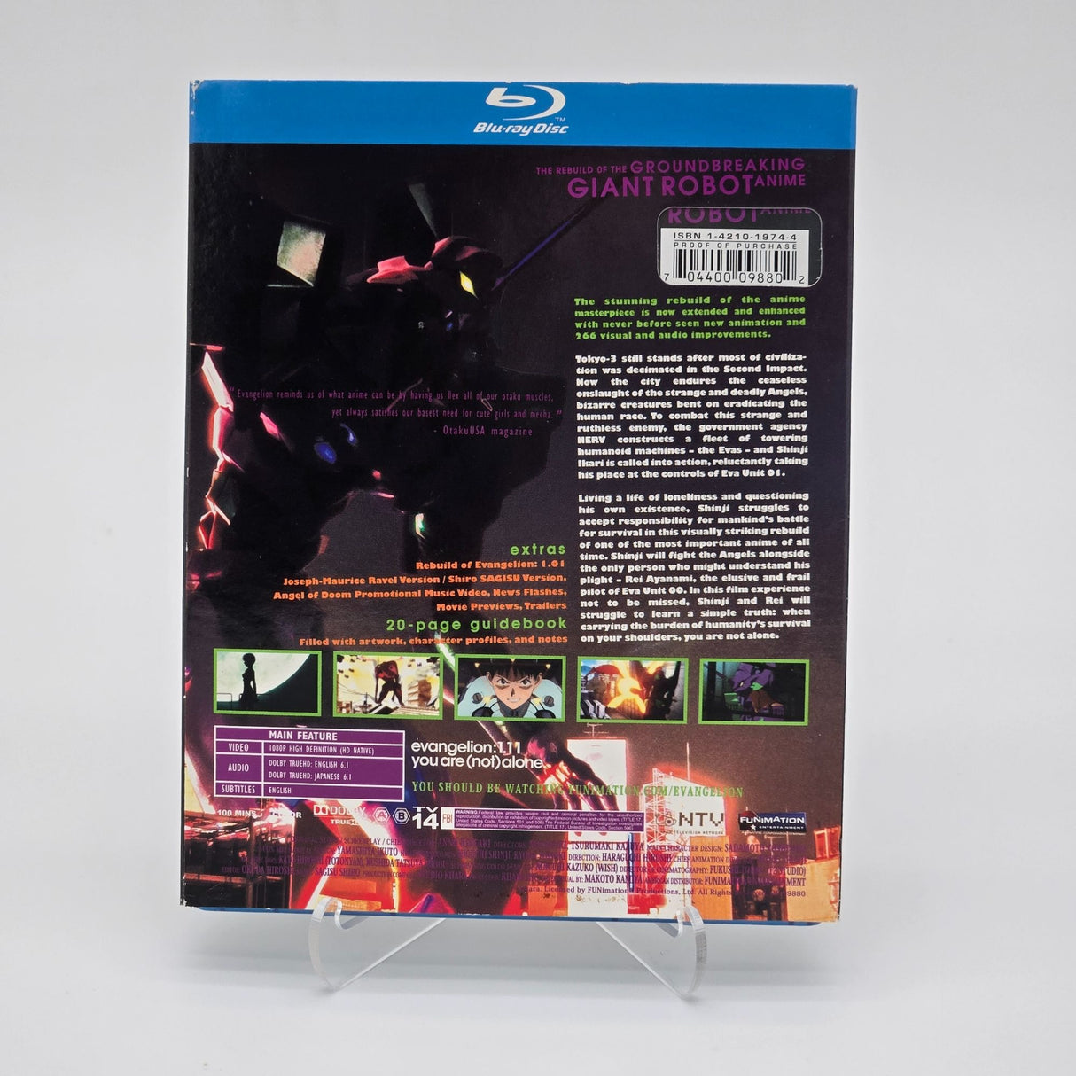 Evangelion 1.11 You Are (Not) Alone Blu-Ray Special Edition Full-Length Feature With 20-Page Guidebook