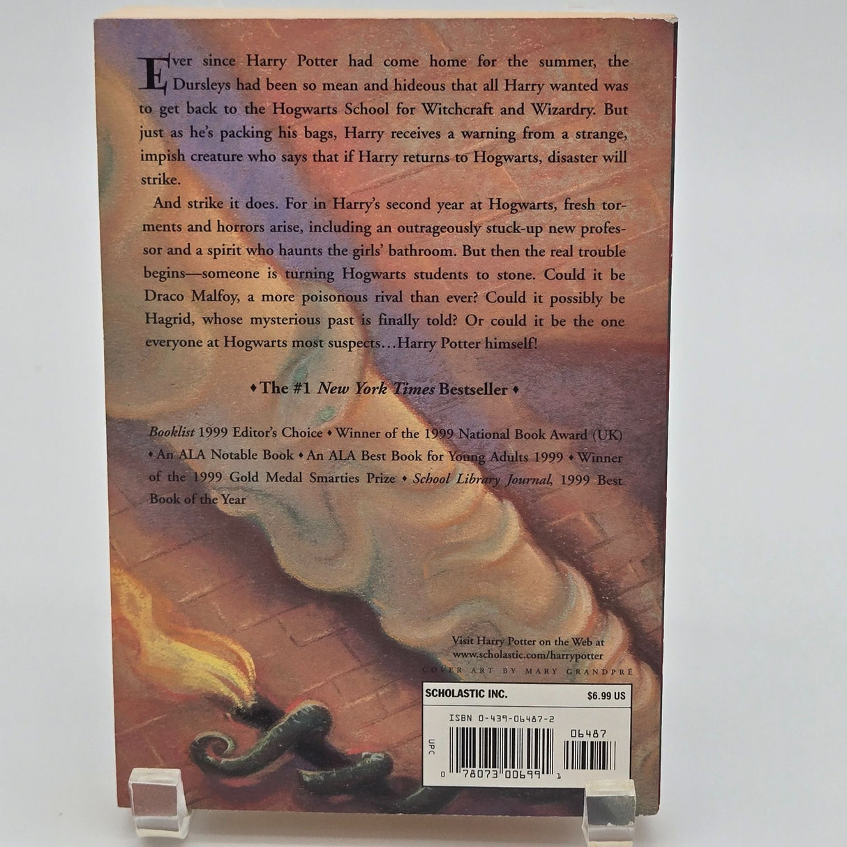 Harry Potter And The Chamber Of Secrets Paperback By J.K. Rowling Illustrated By Mary GrandPré Scholastic Edition 1999