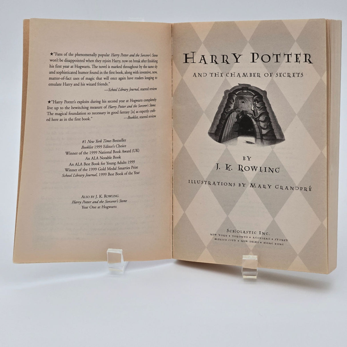 Harry Potter And The Chamber Of Secrets Paperback By J.K. Rowling Illustrated By Mary GrandPré Scholastic Edition 1999