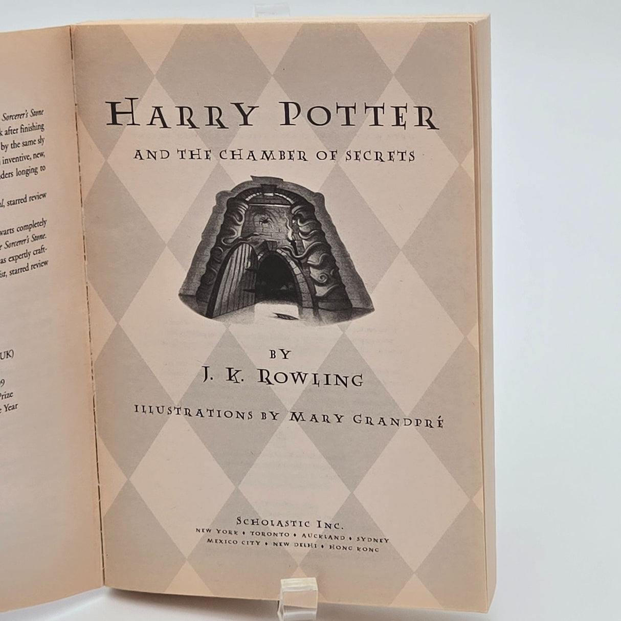 Harry Potter And The Chamber Of Secrets Paperback By J.K. Rowling Illustrated By Mary GrandPré Scholastic Edition 1999